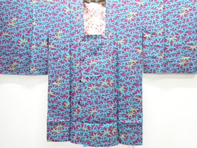 JAPANESE ANTIQUE MICHIYUKI COAT / TAISHO ROMAN STYLE / BAMBOO GRASS